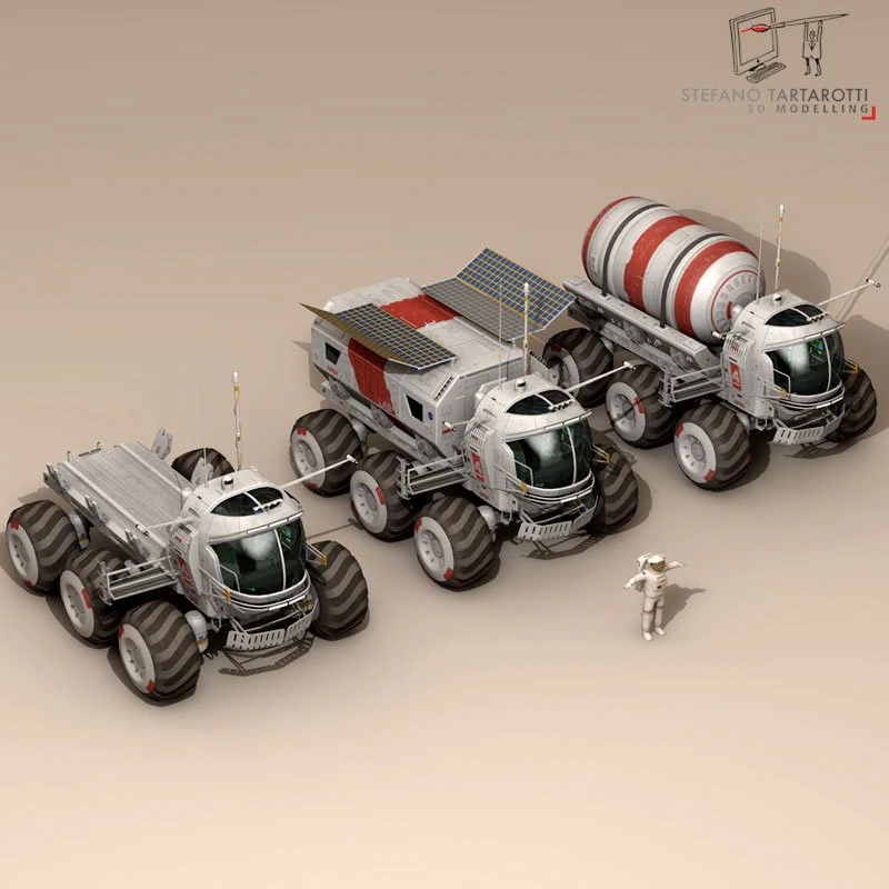 lunar vehicles collection 3D Model .c4d .max .obj .3ds .fbx .stl .blend 