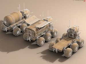 lunar vehicles collection Modèle 3D