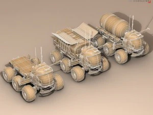lunar vehicles collection 3D Model