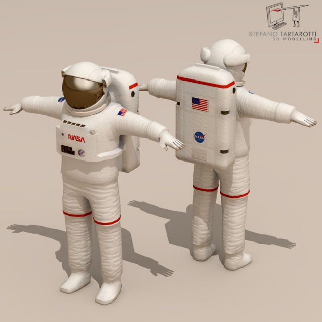 astronaut Modèle 3D .c4d .max .obj .3ds .fbx .stl .blend