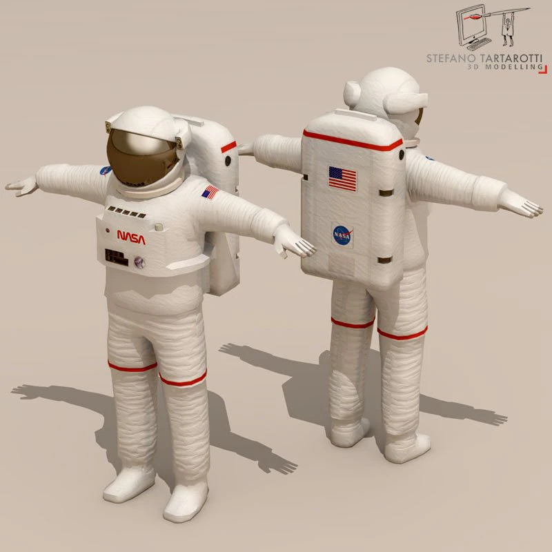 astronaut 3D Model .c4d .max .obj .3ds .fbx .stl .blend 
