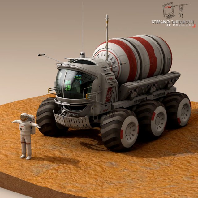 lunar tanker truck  astronaut 3D मॉडल .c4d .max .obj .3ds .fbx .stl .blend 