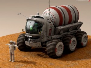 lunar tanker truck  astronaut 3D Model
