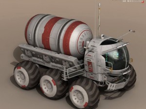 lunar tanker truck  astronaut 3D मॉडल