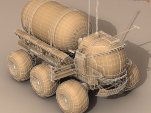 lunar tanker truck  astronaut 3D मॉडल