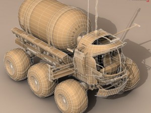 lunar tanker truck  astronaut 3D मॉडल