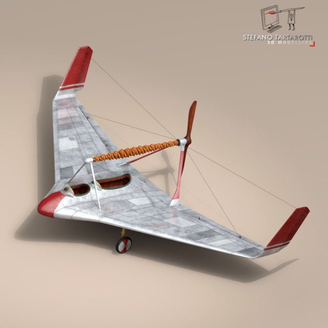 rubber band airplane 3D Model .c4d .max .obj .3ds .fbx .stl .blend 