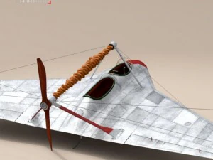 rubber band airplane 3D Model