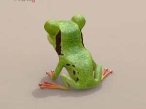 personaje de dibujos animados de rana Modelo 3D