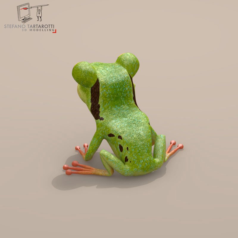 Frog Cartoon Character 3d Model In Amphibians 3dexport