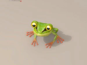 personaje de dibujos animados de rana Modelo 3D