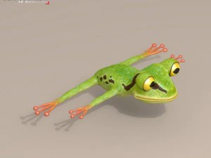 personaje de dibujos animados de rana Modelo 3D