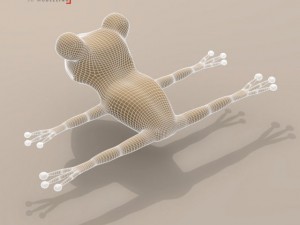 frog cartoon character Model 3D