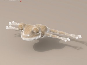 frog cartoon character Model 3D