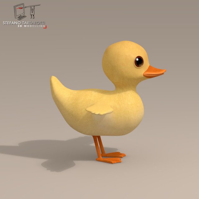 duck cartoon character 3D-Modell .c4d .max .obj .3ds .fbx .stl .blend 