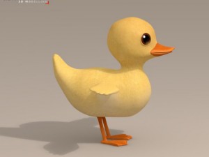 duck cartoon character 3D Model