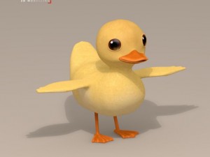 duck cartoon character 3D-Modell