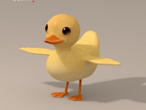 duck cartoon character 3D-Modell