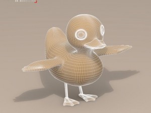 duck cartoon character 3D-Modell