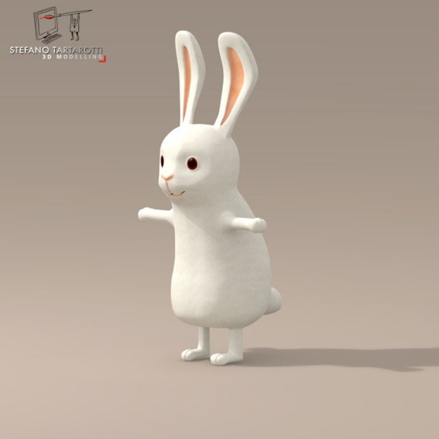 rabbit cartoon character Modèle 3D .c4d .max .obj .3ds .fbx .stl .blend 