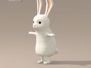 rabbit cartoon character 3D Model