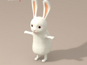 rabbit cartoon character Modèle 3D