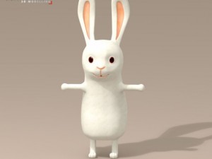 rabbit cartoon character Modèle 3D