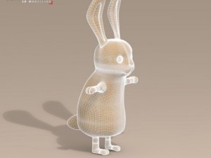 rabbit cartoon character Modèle 3D