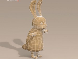 rabbit cartoon character Modèle 3D