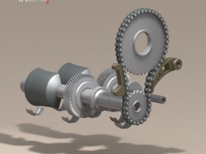 driveshaft gear and sprocket assembly 3D Modell