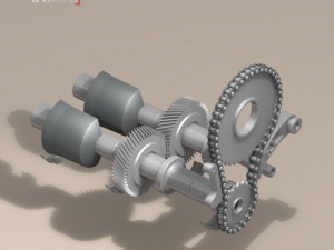 driveshaft gear and sprocket assembly 3D Modell