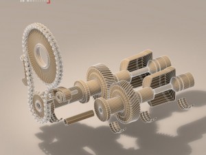 driveshaft gear and sprocket assembly 3D Modell