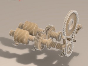 driveshaft gear and sprocket assembly 3D Modell