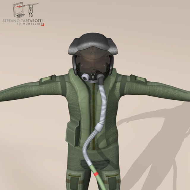 f35 pilot 3D 模型 .c4d .max .obj .3ds .fbx .stl .blend 