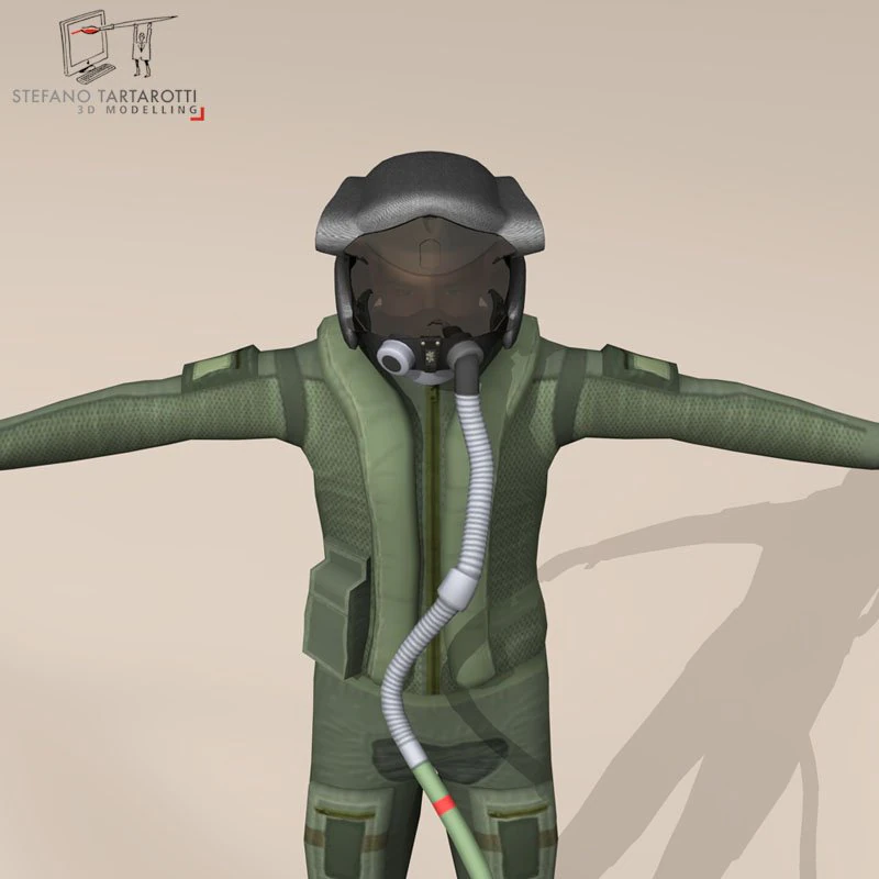 f35 pilot 3D Model .c4d .max .obj .3ds .fbx .stl .blend 