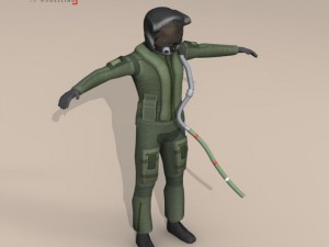 f35 pilot 3D 模型