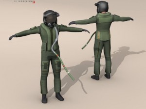 f35 pilot 3D 模型
