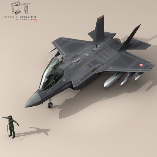 f 35a turkey air force 3D मॉडल .c4d .max .obj .3ds .fbx .stl .blend 