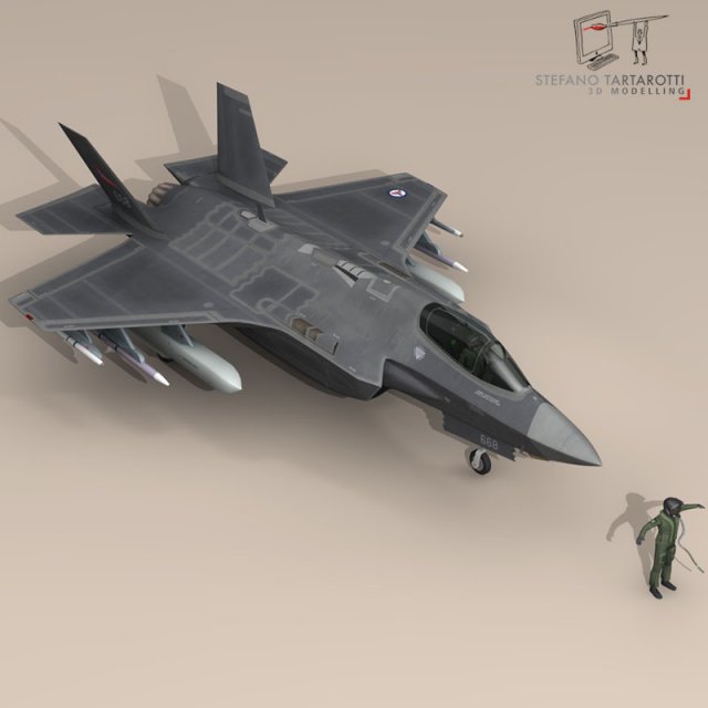 f 35 a royal norwegian air force Modelo 3D .c4d .max .obj .3ds .fbx .stl .blend 