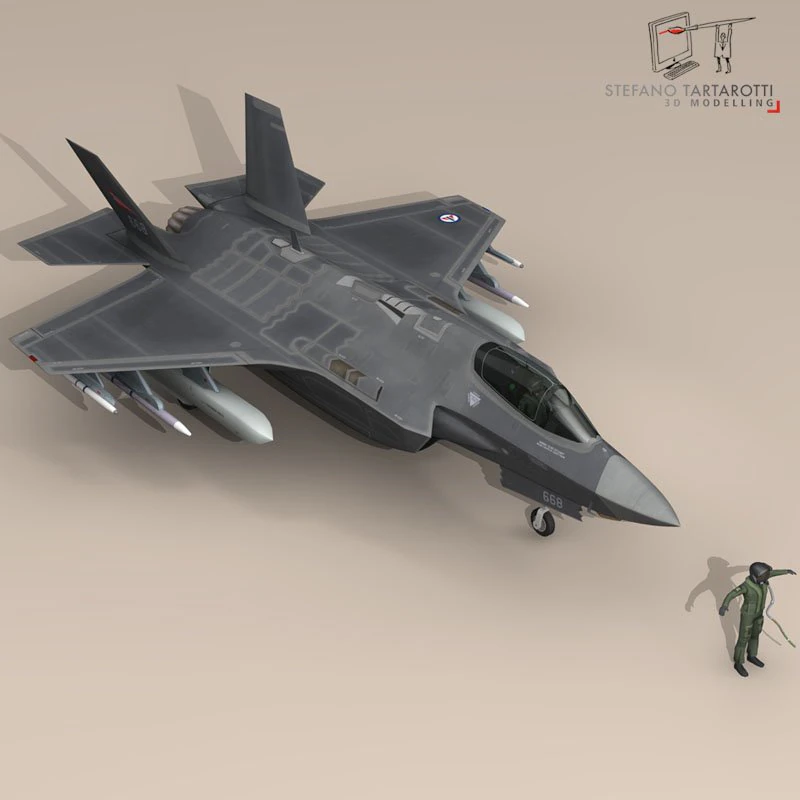 f 35 &mdash; королевские ВВС Норвегии. 3D Модель .c4d .max .obj .3ds .fbx .stl .blend 