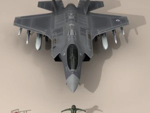 f 35 &mdash; королевские ВВС Норвегии. 3D Модель