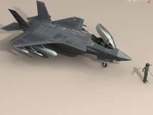f 35 &mdash; королевские ВВС Норвегии. 3D Модель