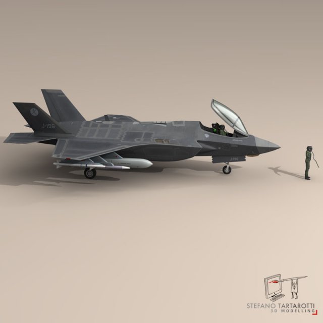 f 35 a  royal netherlands air force Modelo 3D .c4d .max .obj .3ds .fbx .stl .blend 