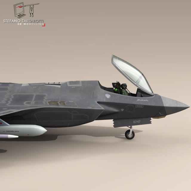 f 35 a royal danish air force 3D Модель .c4d .max .obj .3ds .fbx .stl .blend 
