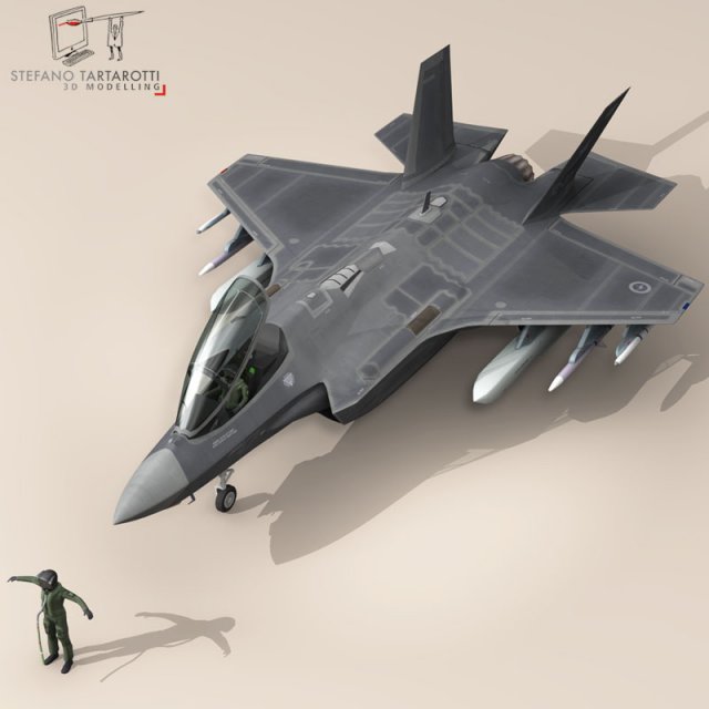 f 35 a royal australian air force 3D Модель .c4d .max .obj .3ds .fbx .stl .blend 