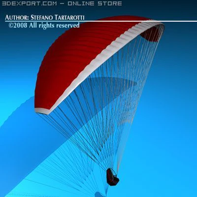 paraglider 3D Model .c4d .max .obj .3ds .fbx .stl .blend 