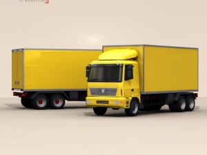 box truck 2 Modello 3D