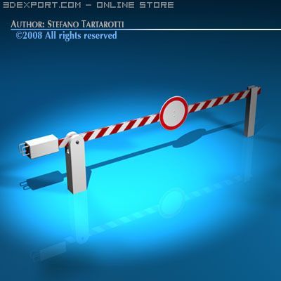 boundary automatic barrier Modèle 3D .c4d .max .obj .3ds .fbx .stl .blend 