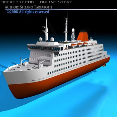 ferryboat2 3D Model .c4d .max .obj .3ds .fbx .stl .blend 