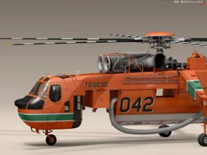 S64F Skycrane 3D Modell